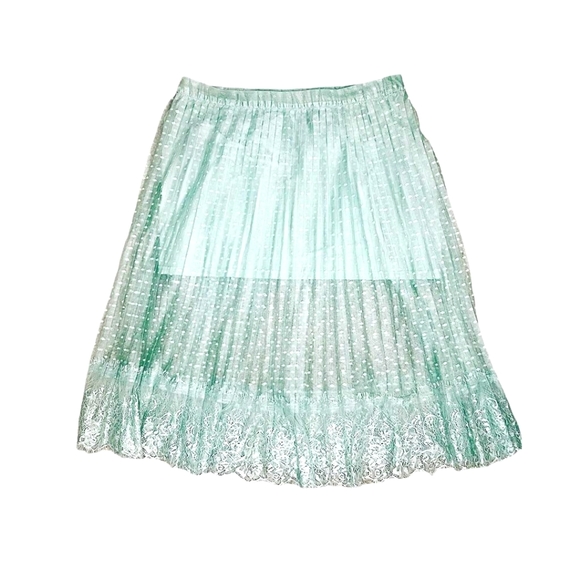 Mint green Sheer Divided Skirt - Picture 1 of 1